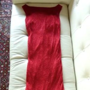 Jenny Packham Red Sequin Long Dress